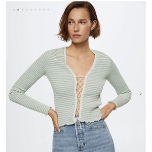 Mango Striped Cardigan